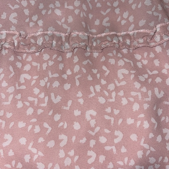 🔥Rue 21 large dress chiffon, light pink V-neck cute out back  mini dress - Picture 6 of 14